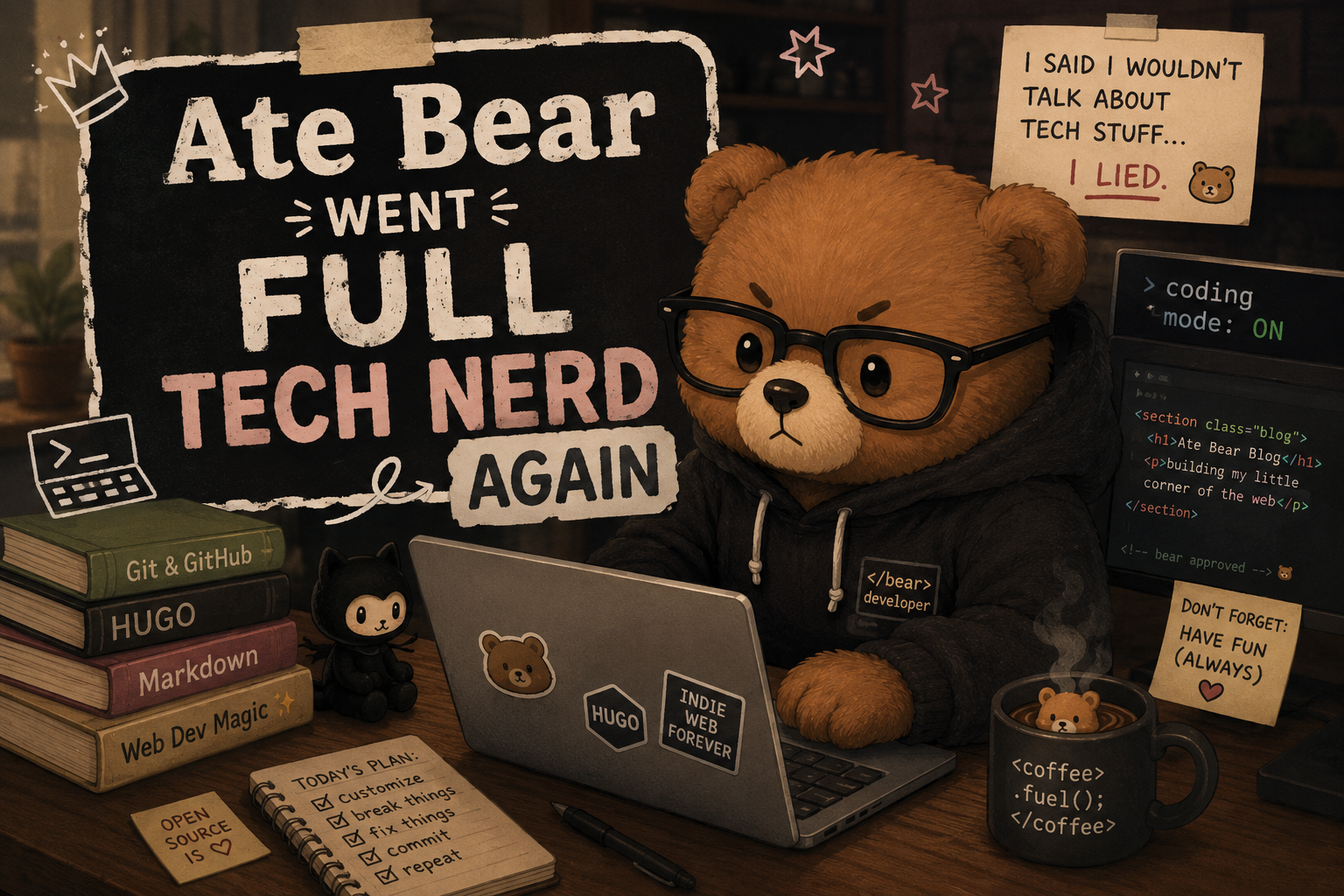 Ate Bear went full tech-nerd again