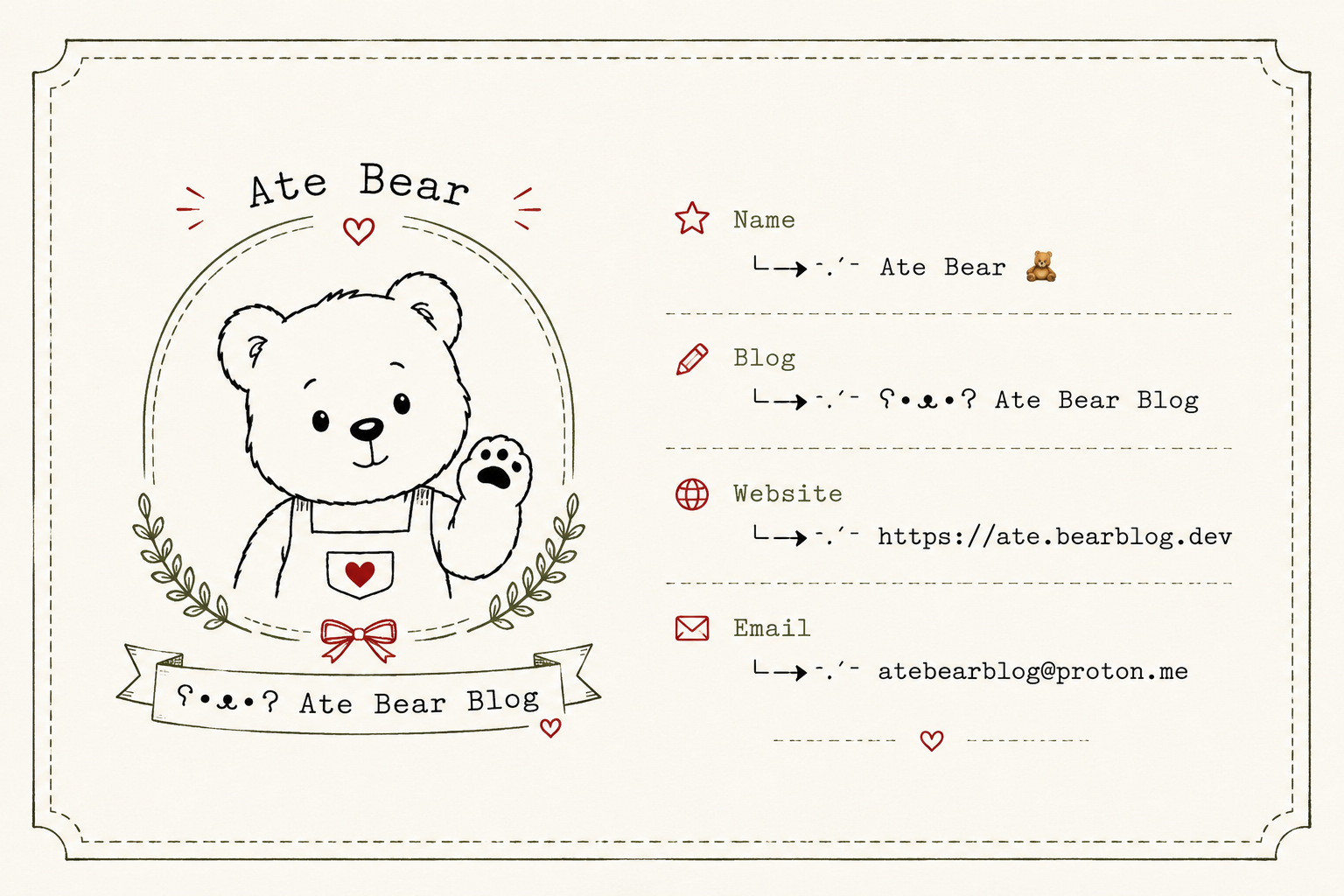 Ate Bear Blog Contact Card Banner version