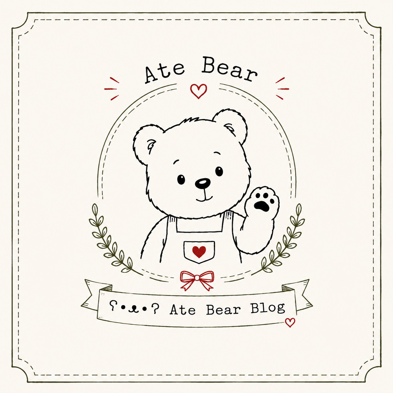 Ate Bear Blog Contact Card Boxed Profile version