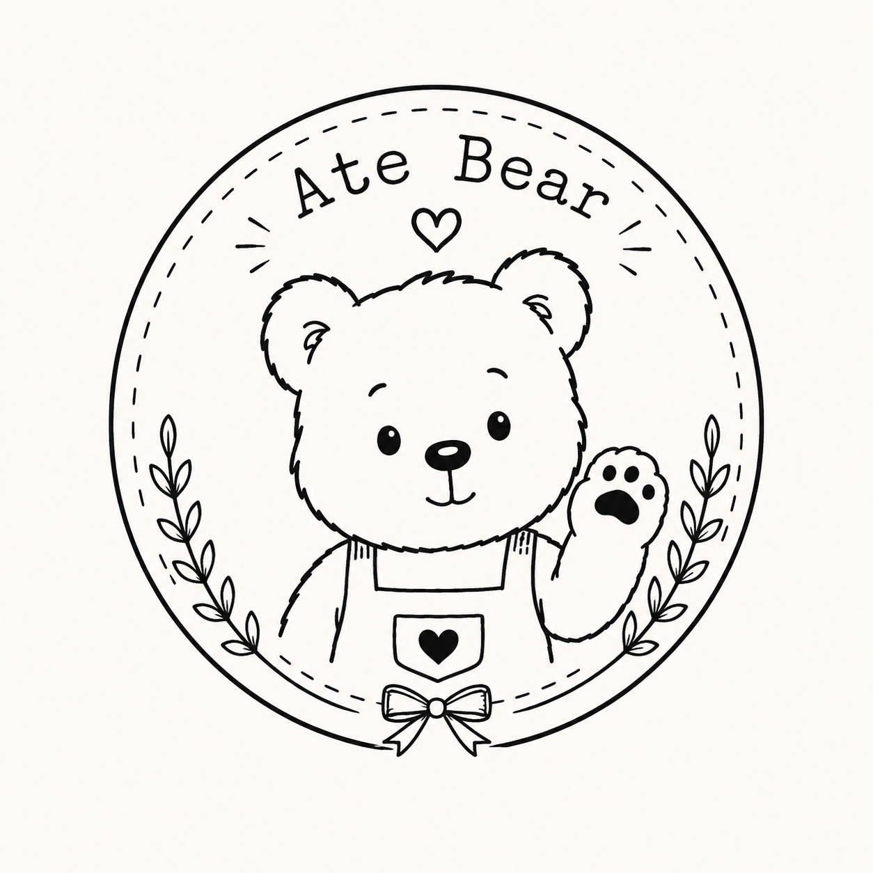 Ate Bear Blog Stamp Logo